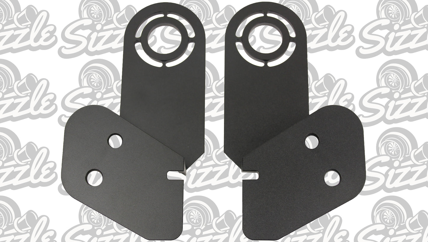 BLACK Billet Radiator Brackets/Mounts for Ford Falcon FG FGX XR6 XR8 PAIR