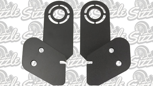 BLACK Billet Radiator Brackets/Mounts for Ford Falcon FG FGX XR6 XR8 PAIR